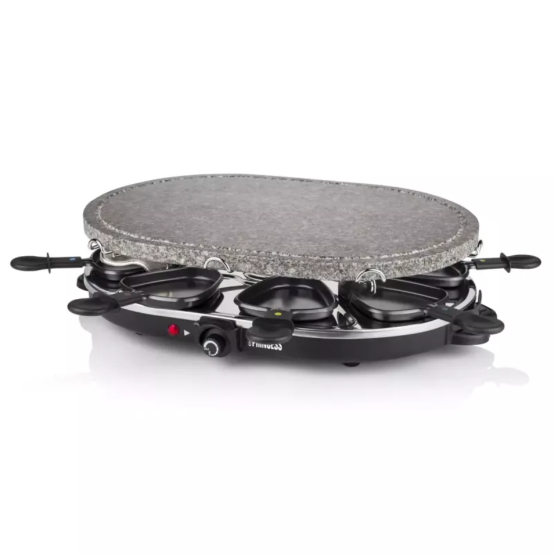 Princess 162720 Raclette 8 pedra oval grelhador party 1200W 8 frigideiras
