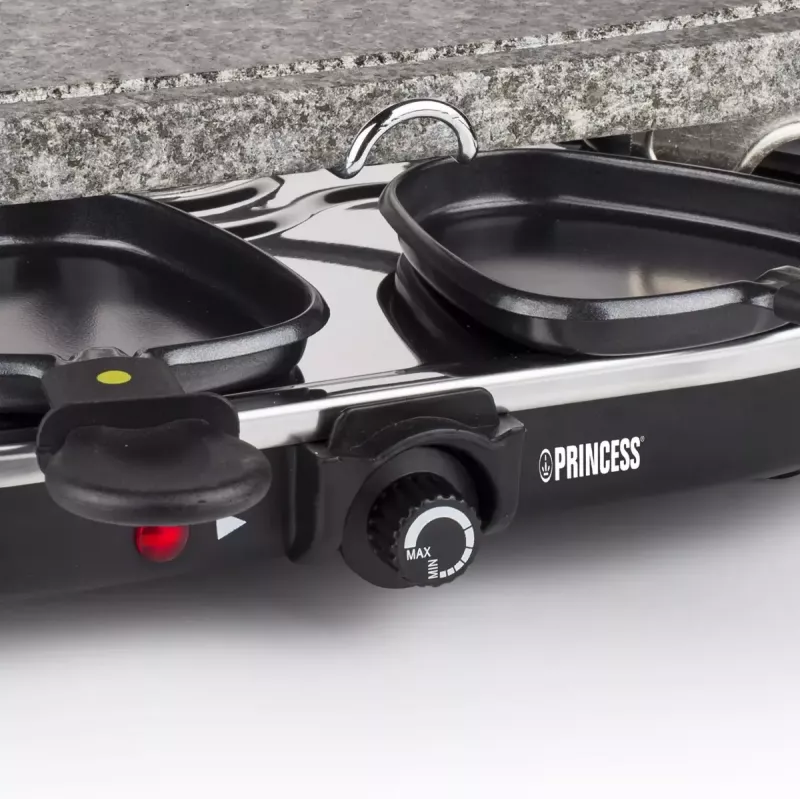 Princess 162720 Raclette 8 pedra oval grelhador party 1200W 8 frigideiras