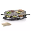 Princess 162720 Raclette 8 pedra oval grelhador party 1200W 8 frigideiras
