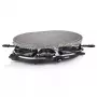 Princess 162720 Raclette 8 pedra oval grelhador party 1200W 8 frigideiras