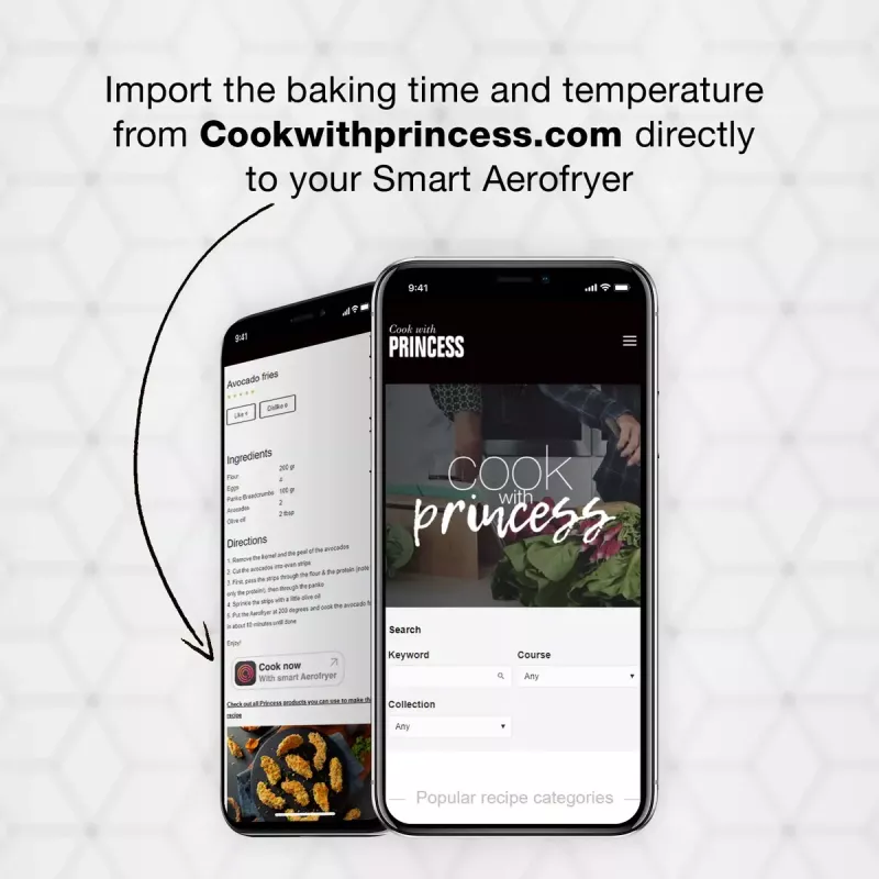 Fritadeira de ar quente Princess 182037 Smart Aerofryer