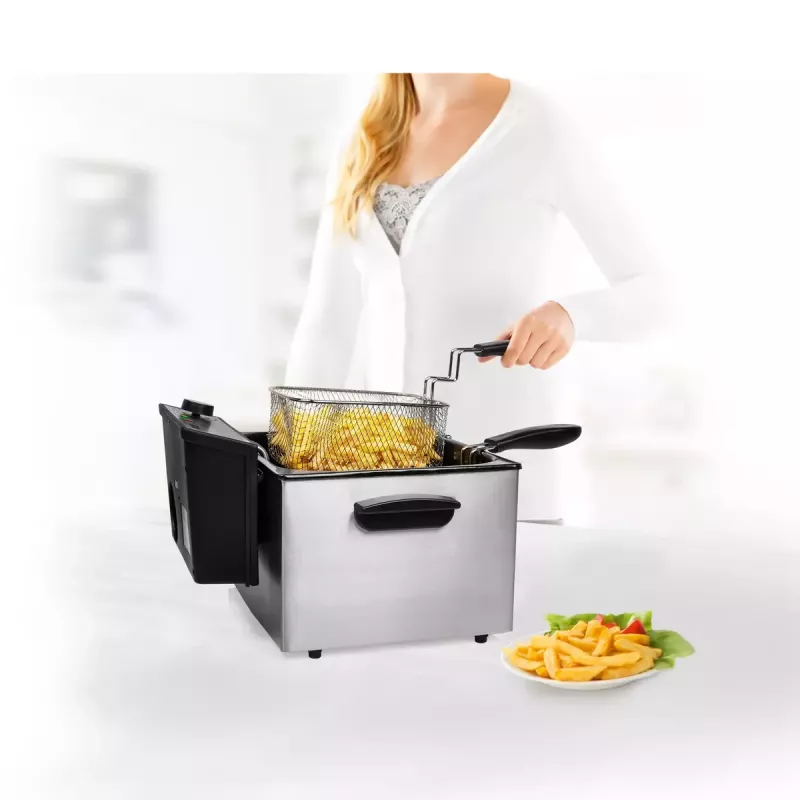 Fritadeira Princess 01.185000.01.001 5 L 3270 W preto aço inoxidável