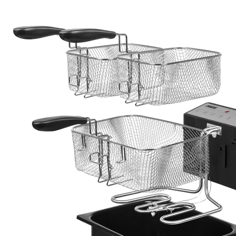 Fritadeira Princess 01.185000.01.001 5 L 3270 W preto aço inoxidável