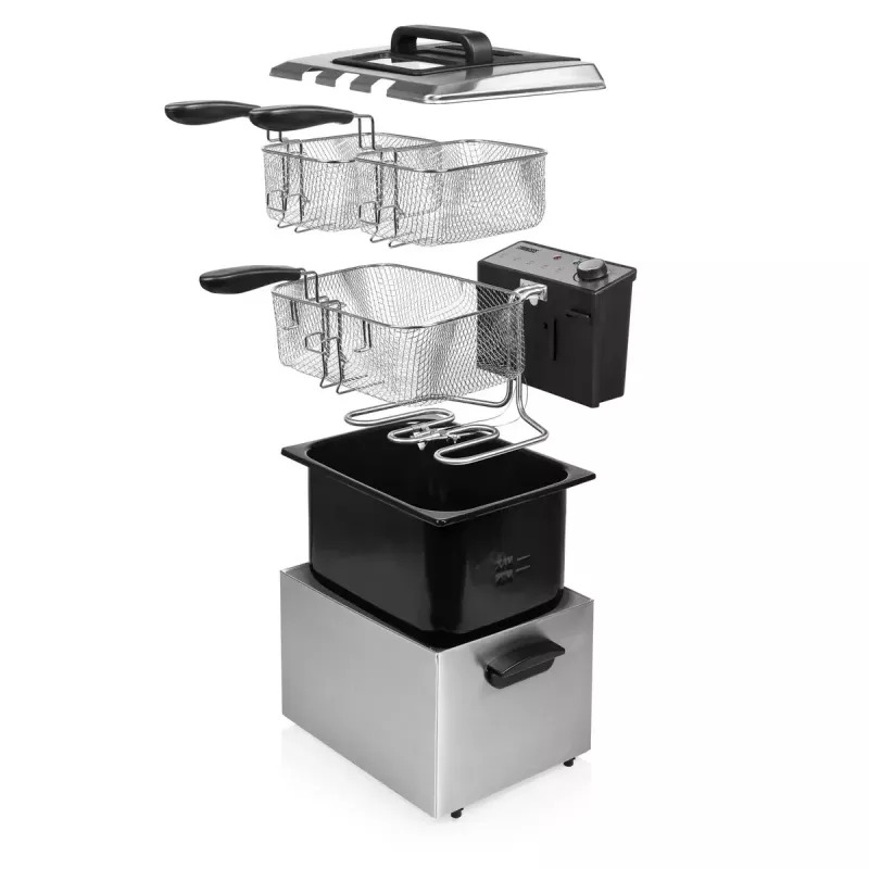 Fritadeira Princess 01.185000.01.001 5 L 3270 W preto aço inoxidável