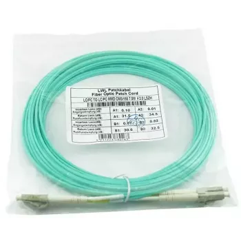 BlueOptics 050502T512000020M-BO Cabo de patch de fibra ótica duplex, LC/UPC para LC/UPC, OM3 50/125 µm, 20 m, bege
