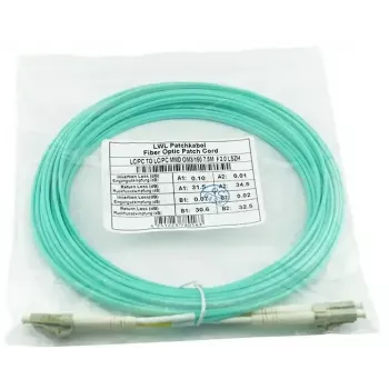 BlueOptics 050502T512000030M-BO Cabo de patch de fibra ótica duplex, LC/UPC para LC/UPC, OM3 50/125 µm, 30 m, bege