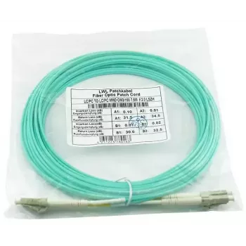 BlueOptics 050502T512000050M-BO Cabo de patch de fibra ótica duplex, LC/UPC para LC/UPC, OM3 50/125 µm, 50 m, bege