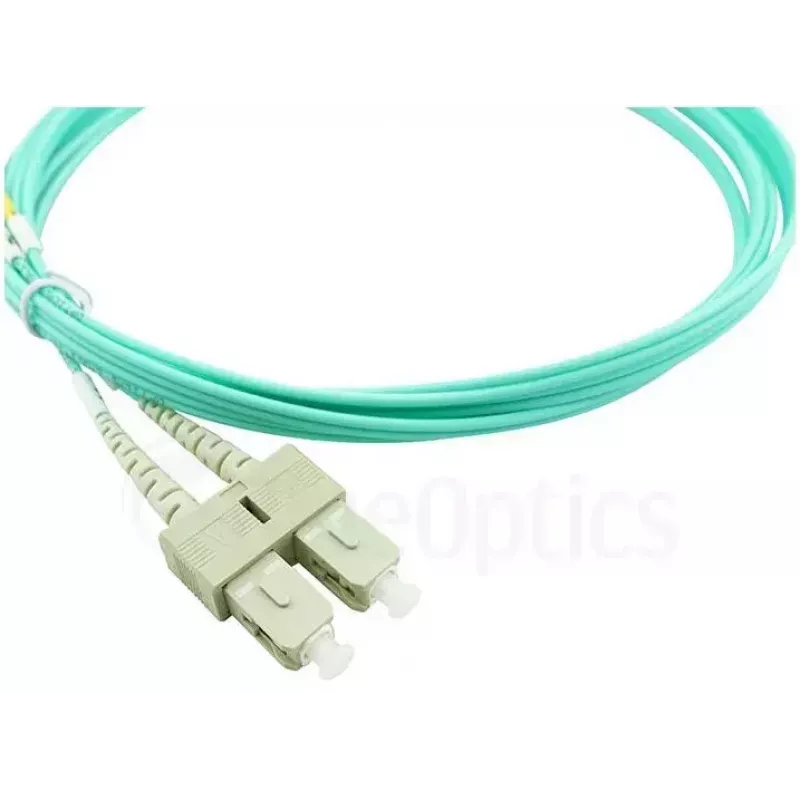 BlueOptics 055702K512000015M-BO Cabo de patch de fibra ótica duplex, LC/UPC para SC/UPC, OM3 50/125 µm, 15 m, bege