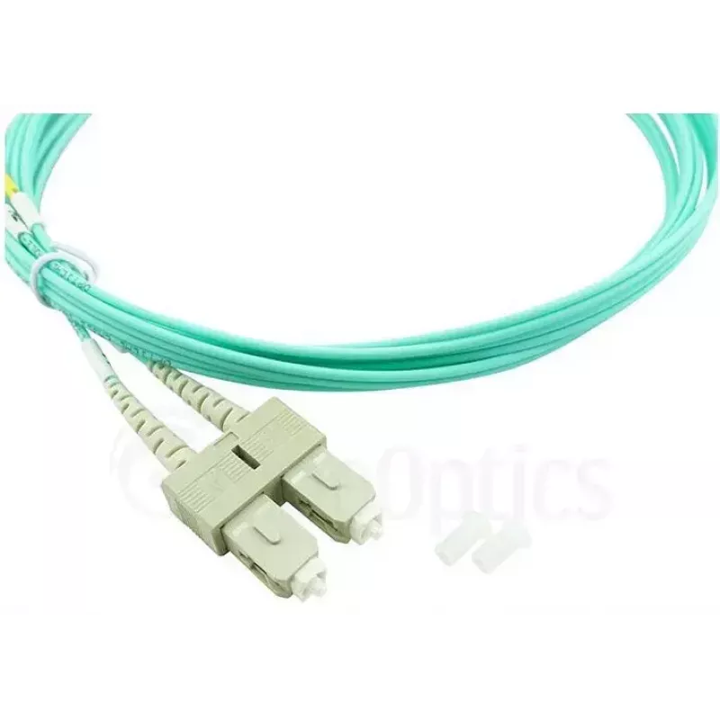 BlueOptics 055702K512000015M-BO Cabo de patch de fibra ótica duplex, LC/UPC para SC/UPC, OM3 50/125 µm, 15 m, bege