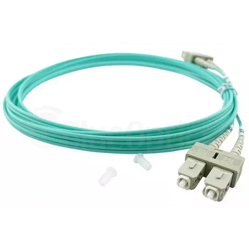 BlueOptics 055702K512000015M-BO Cabo de patch de fibra ótica duplex, LC/UPC para SC/UPC, OM3 50/125 µm, 15 m, bege