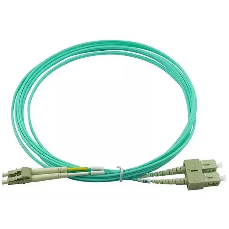 BlueOptics 055702K512000020M-BO Cabo de patch de fibra ótica duplex, LC/UPC para SC/UPC, OM3 50/125 µm, 20 m, bege
