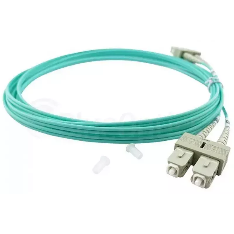 BlueOptics 055702K512000020M-BO Cabo de patch de fibra ótica duplex, LC/UPC para SC/UPC, OM3 50/125 µm, 20 m, bege