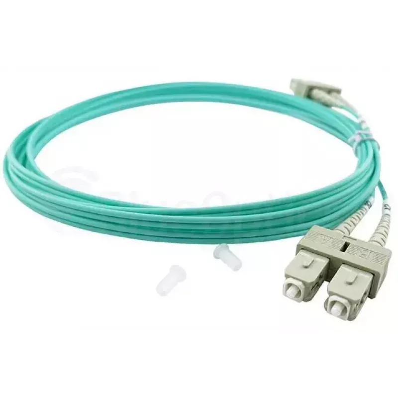 BlueOptics 055702K512000030M-BO Cabo de patch de fibra ótica duplex, LC/UPC para SC/UPC, OM3 50/125 µm, 30 m, bege