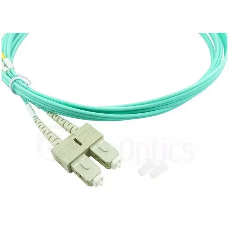 BlueOptics 055702K512000030M-BO Cabo de patch de fibra ótica duplex, LC/UPC para SC/UPC, OM3 50/125 µm, 30 m, bege