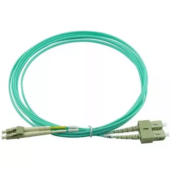 BlueOptics 055702K512000030M-BO Cabo de patch de fibra ótica duplex, LC/UPC para SC/UPC, OM3 50/125 µm, 30 m, bege