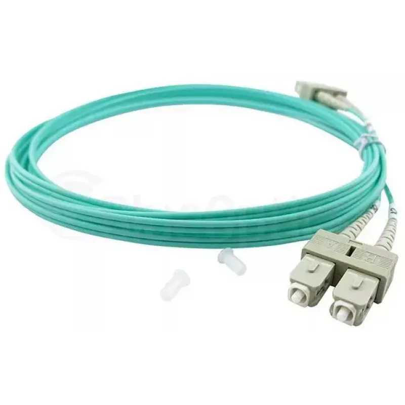 BlueOptics 055702K512000050M-BO Cabo de patch de fibra ótica duplex, LC/UPC para SC/UPC, OM3 50/125 µm, 50 m, bege