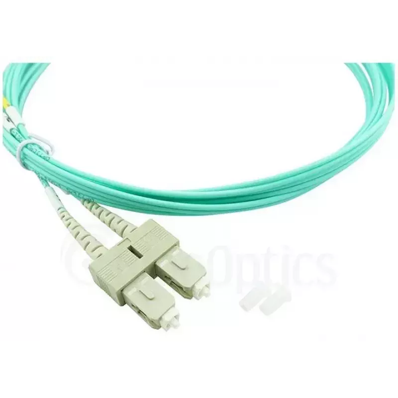BlueOptics 055702K512000050M-BO Cabo de patch de fibra ótica duplex, LC/UPC para SC/UPC, OM3 50/125 µm, 50 m, bege