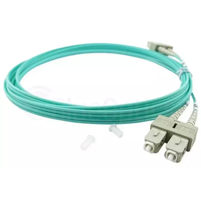 BlueOptics 055702T512000015M-BO cabo de patch de fibra ótica duplex, LC/UPC para SC/UPC, OM3 50/125 µm, 15 m, bege