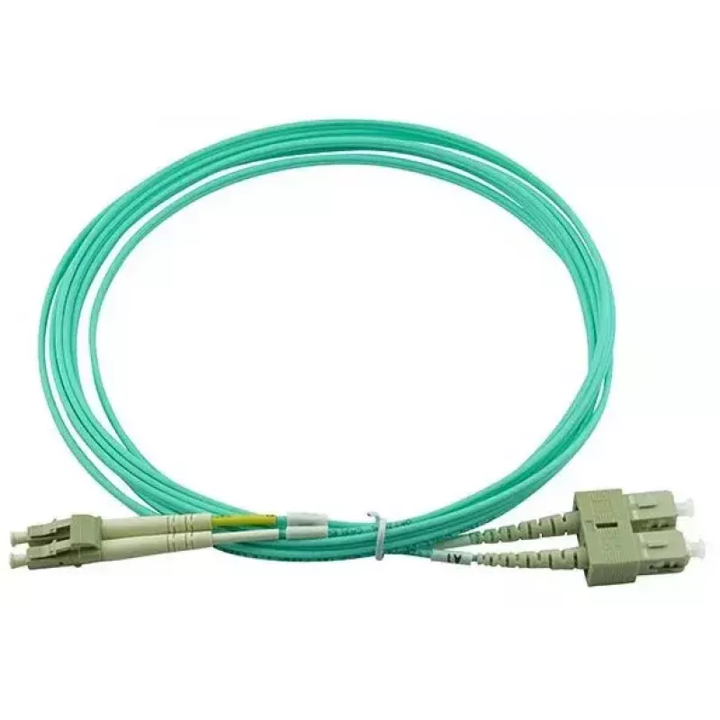 BlueOptics 055702T512000015M-BO cabo de patch de fibra ótica duplex, LC/UPC para SC/UPC, OM3 50/125 µm, 15 m, bege