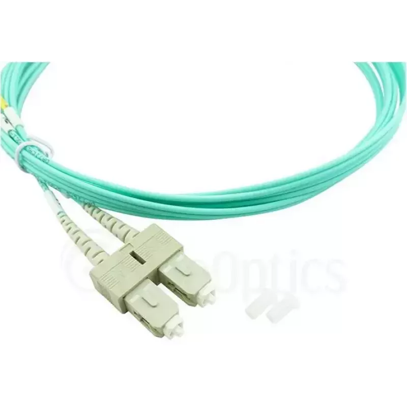 BlueOptics 055702T512000050M-BO Cabo de patch de fibra ótica duplex, LC/UPC para SC/UPC, OM3 50/125 µm, 50 m, bege