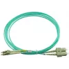 BlueOptics 055702T512000050M-BO Cabo de patch de fibra ótica duplex, LC/UPC para SC/UPC, OM3 50/125 µm, 50 m, bege