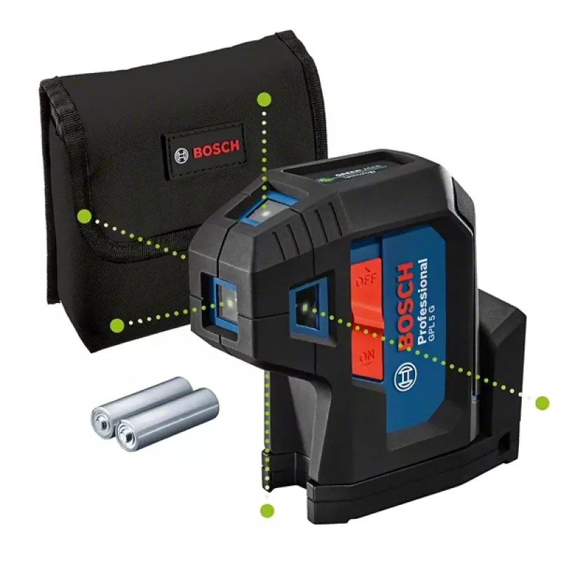Laser de pontos Bosch GPL 5 G 30 m 500-540 nm (< 10mW)