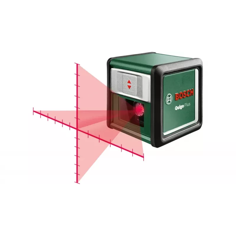 Laser de linhas/pontos Bosch Quigo Plus alcance máximo 12 m intervalo de autonivelamento ±4°
