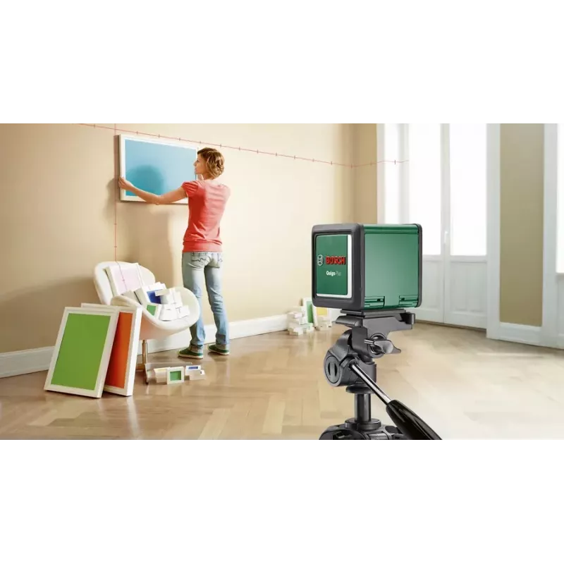 Laser de linhas/pontos Bosch Quigo Plus alcance máximo 12 m intervalo de autonivelamento ±4°