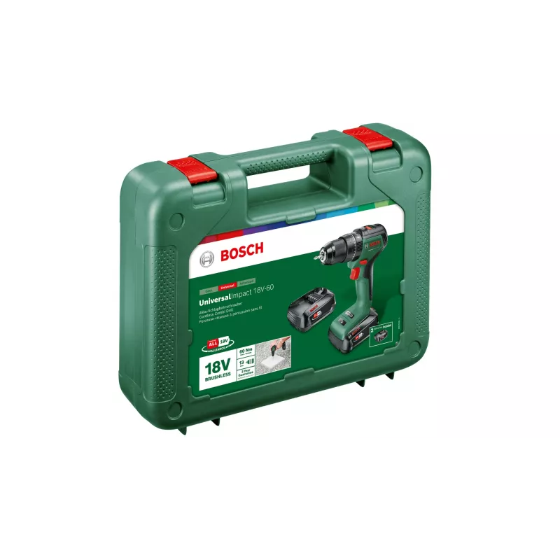Berbequim com punho de pistola Bosch Universal Impact 18V-60, 1900 rpm, 1,3 kg