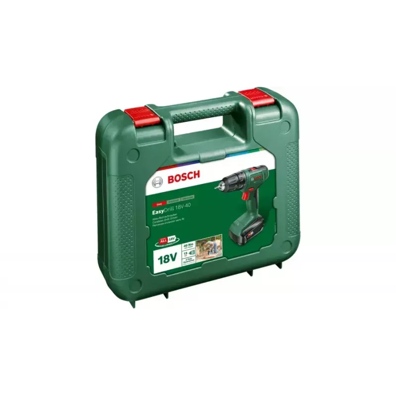 Bosch EasyDrill 18V-40 1630 RPM sem chave 1,3 kg preto, verde