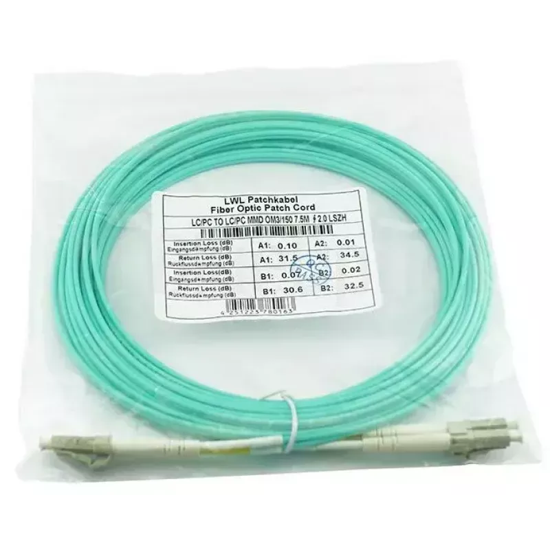Cabo de fibra ótica BlueOptics 10G-SR-50M-BO LC aqua 50m OM3