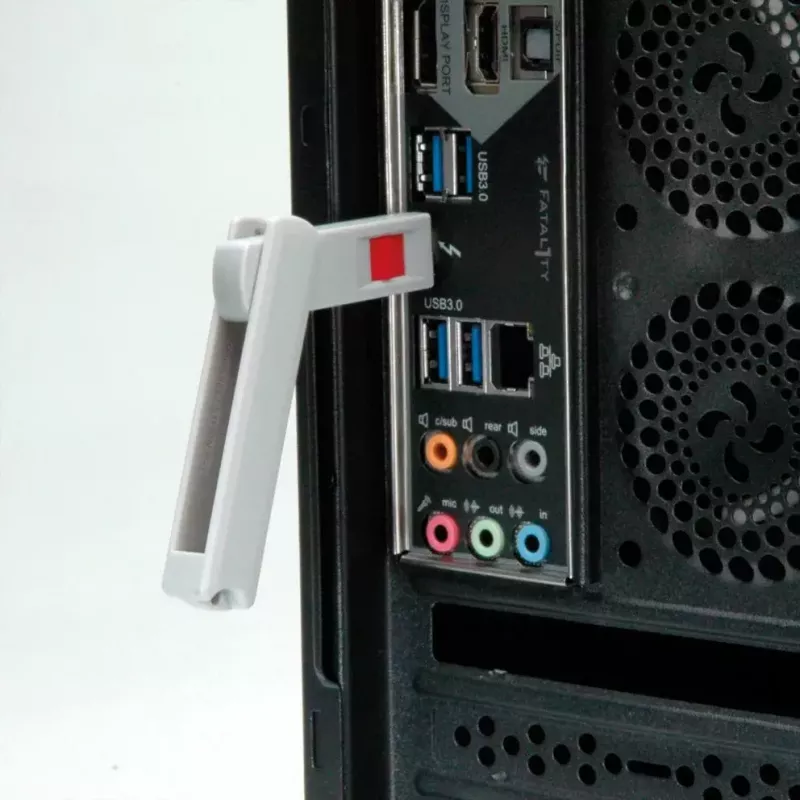 Chave para bloqueio de portas ROLINE 11.02.8333 USB Type-C cinzento 1 unid.