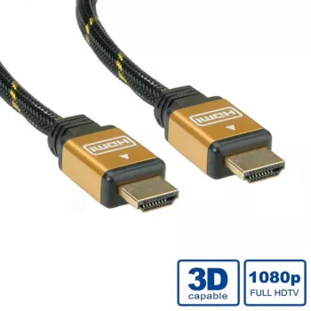 Cabo HDMI ROLINE GOLD High Speed com Ethernet, M/M, 7,5 m