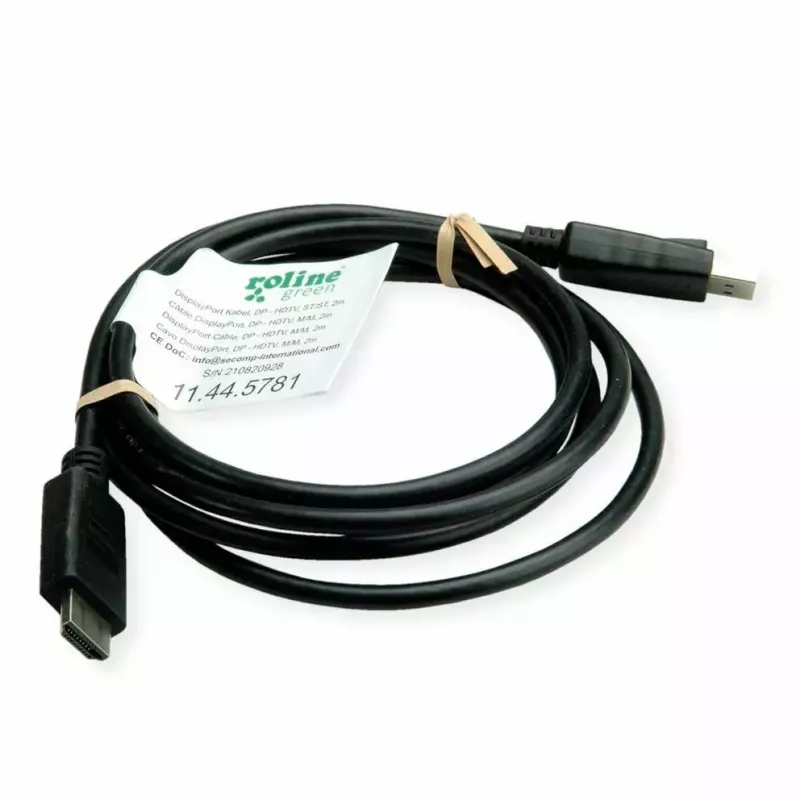 DisplayPort ROLINE 11.44.5782-10 HDTV preto