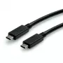 Cabo USB ROLINE verde 11.44.9056 USB 3.2 Gen 2 1 m USB C preto