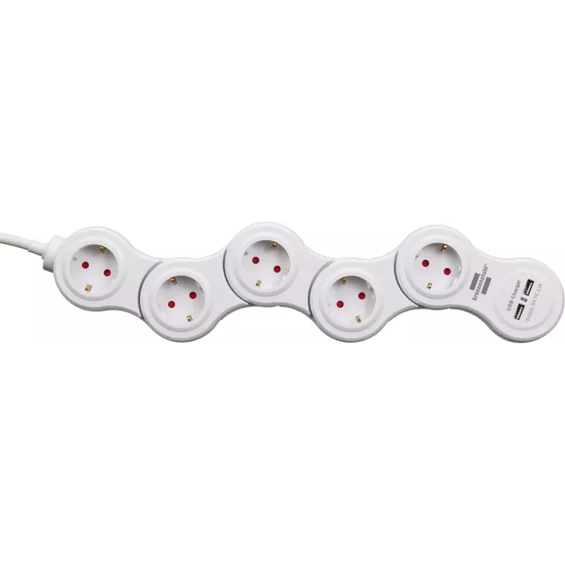 Régua de tomadas Brennenstuhl Vario 1,4 m 5 saídas CA interior