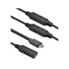 Cabo USB ROLINE 12.04.1068 USB 3.2 Gen 1 20 m USB C USB A preto