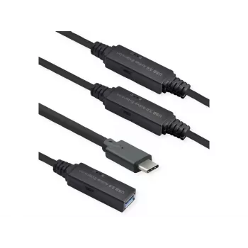 Cabo USB ROLINE 12.04.1068 USB 3.2 Gen 1 20 m USB C USB A preto