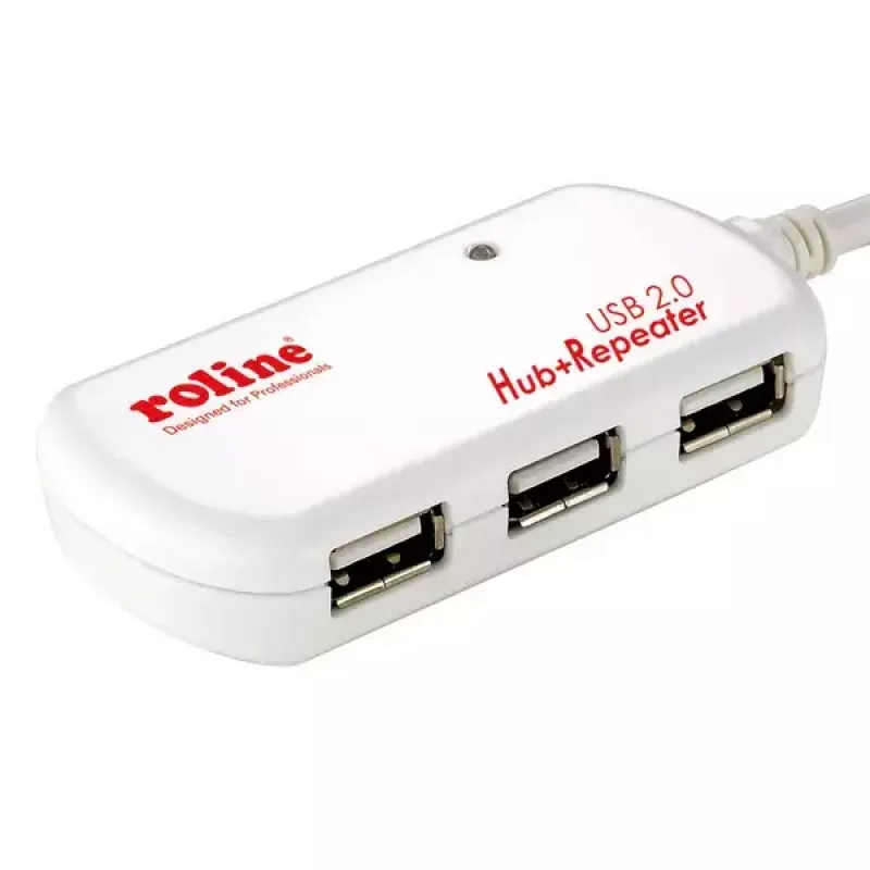 Hub USB ROLINE 4 portas com repetidor 12 m