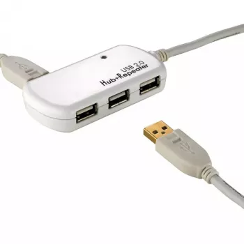 Hub USB ROLINE 4 portas com repetidor 12 m
