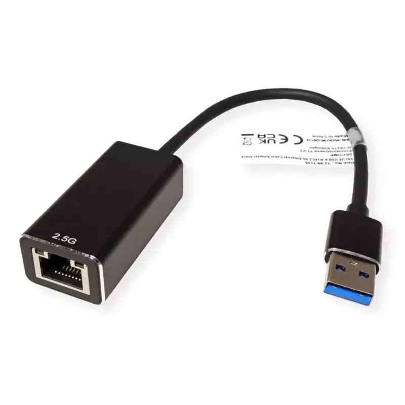Placa de rede Ethernet VALUE 12.99.1135 interface USB com fios
