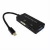 Adaptador de cabo de vídeo VALUE 12.99.3154 Mini DisplayPort HDMI VGA 0,1m preto