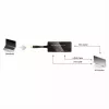 Adaptador de cabo de vídeo VALUE 12.99.3154 Mini DisplayPort HDMI VGA 0,1m preto