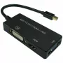 Adaptador de cabo de vídeo VALUE 12.99.3154 Mini DisplayPort HDMI VGA 0,1m preto