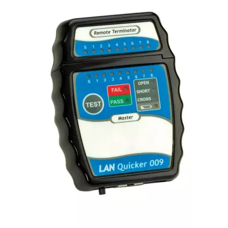 Testador de cabos VALUE Quicker, modelo 13.99.3001 — teste de continuidade e cablagem de cabos de rede