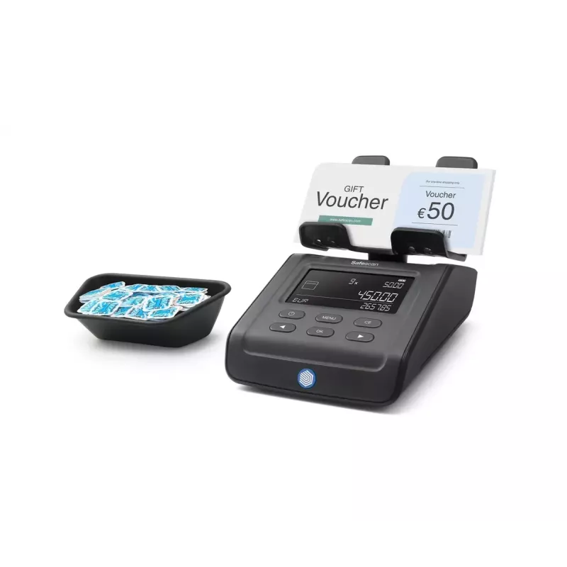 Máquina de contar moedas Safescan 6175, preto, LCD, AC 110-240V