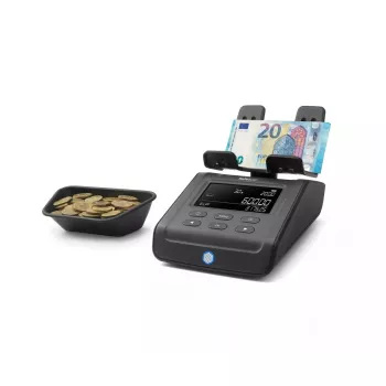 Máquina de contar moedas Safescan 6175, preto, LCD, AC 110-240V