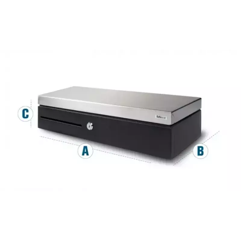 Safescan SD-4617S Gaveta de dinheiro com tampa basculante, preto/prata (132-0498)