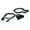 Comutador KVM ROLINE Star, 1 utilizador, 2 PCs, áudio, USB