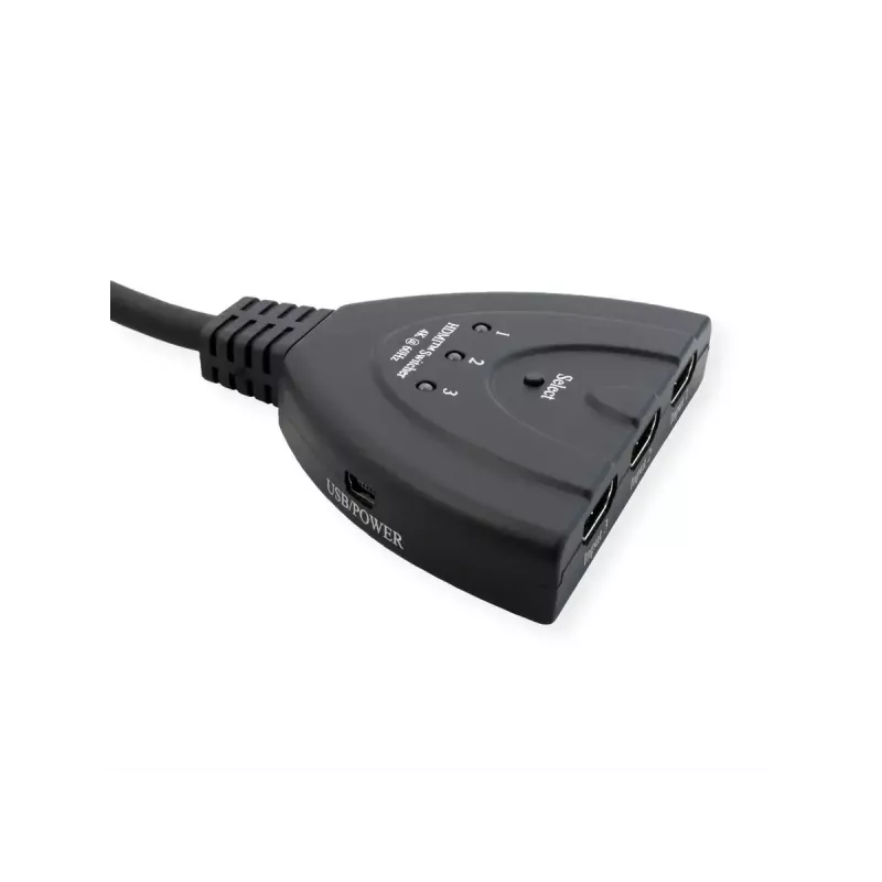 Comutador HDMI VALUE 14.99.3567, HDMI, 4K (3840x2160) 60 Hz, 3 entradas, preto